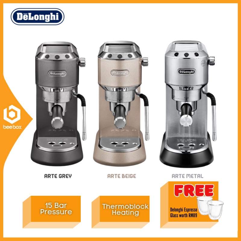 Delonghi EC885 Dedica Arte Manual Espresso Machine, Arte Grey EC885.GY ...