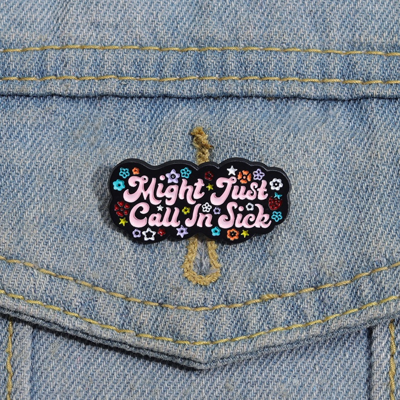 Cartoon Texts Quotes Enamel Pins Brooches Colourful Letter Dialogue