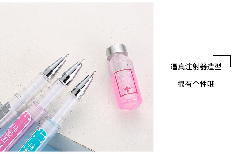 Creative Syringe Style Gel Pens Transparent Plastic Syringe Vial Gel ...