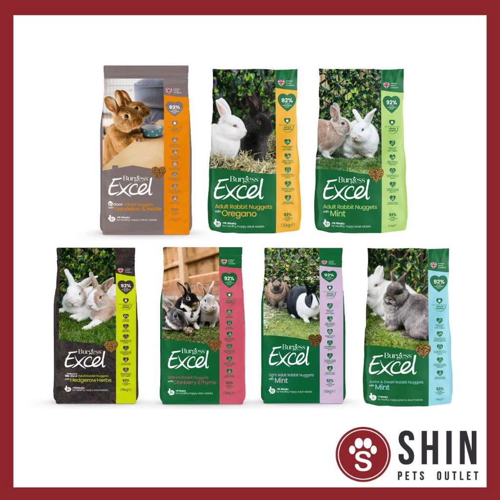 Burgess Excel Rabbit Nuggets for All Life Stage / Small Animal - Junior ...