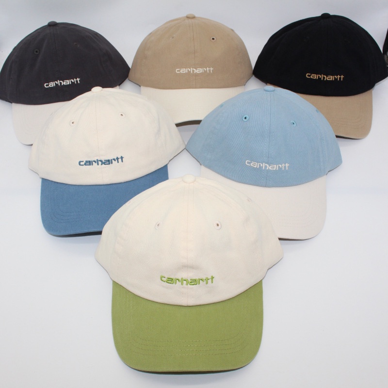 Soft Top Color Matching Embroidered Letter Cap Curved Brim Baseball Cap ...