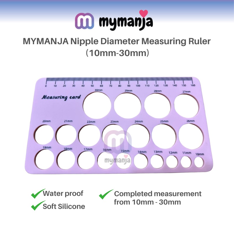 MYMANJA Nipple Ruler Nipple Caliper Nipple Diameter Measuring Tool