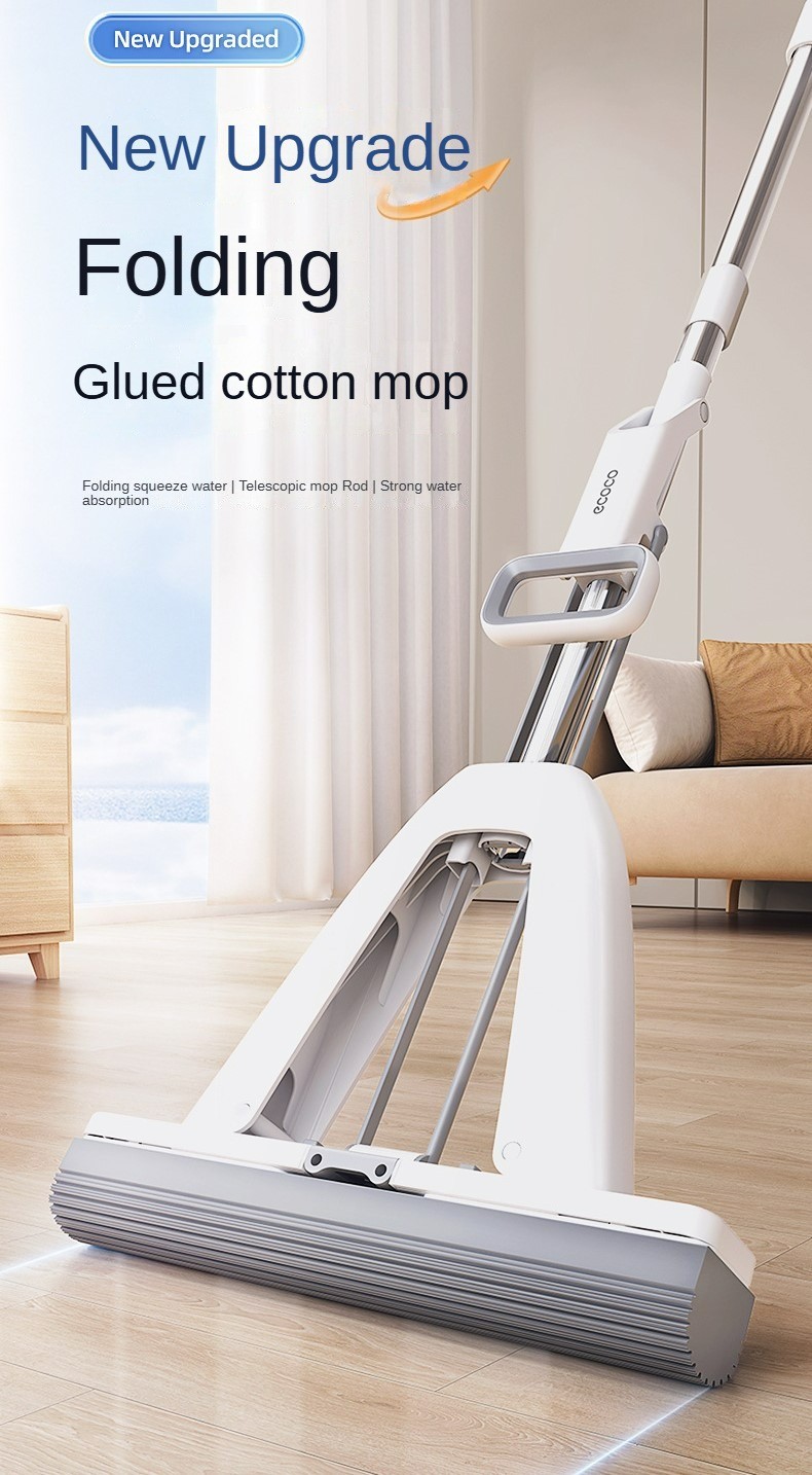 LODER ECOCO Home 33CM Mop with Absorbent Rubber Cotton, Foldable and ...
