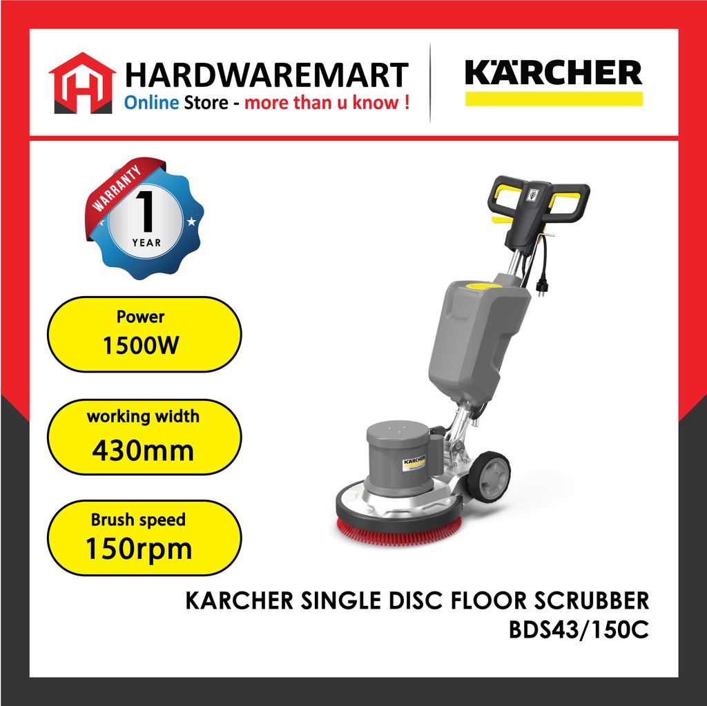 KARCHER SINGLEDISC FLOOR POLISHER MACHINE BDS 43/150 C CLASSIC WITH