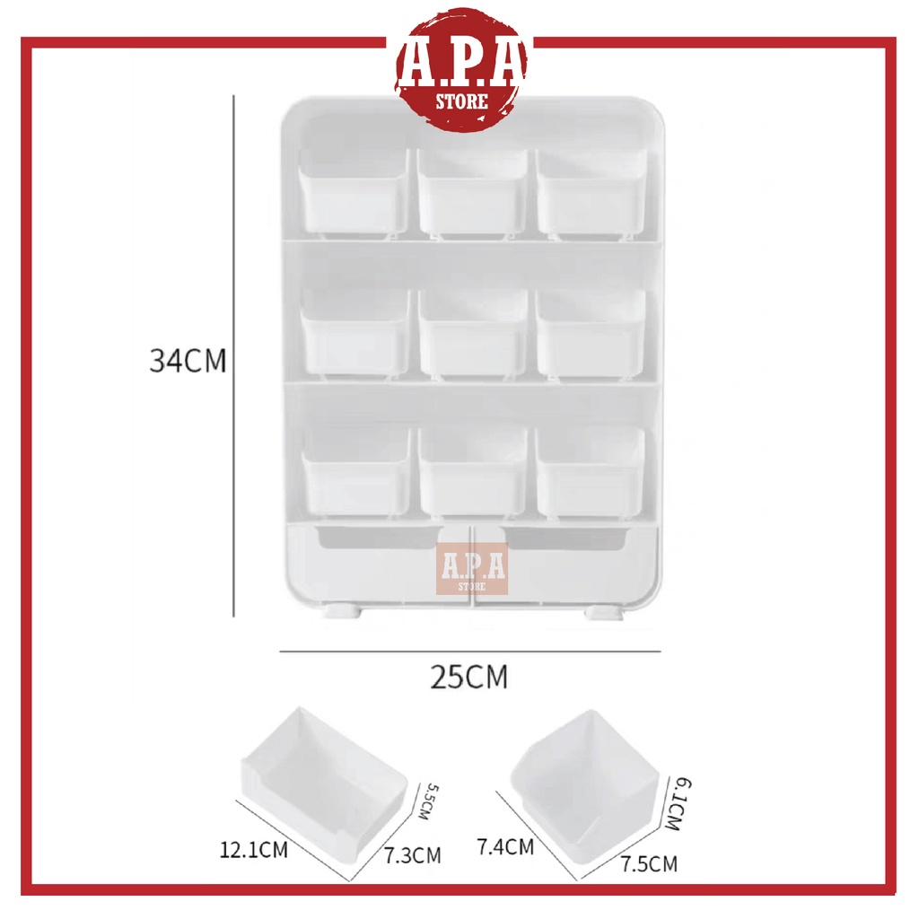 APA Mini Compartment Desk Organizer Drawer Stationery Storage Office ...