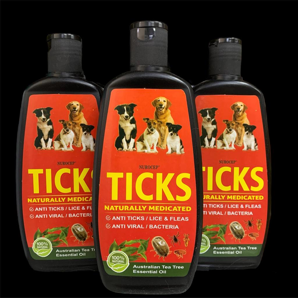 Nurocep Tick Naturally Medicated Shampoo 375ML Anti Fleas Ticks Anti