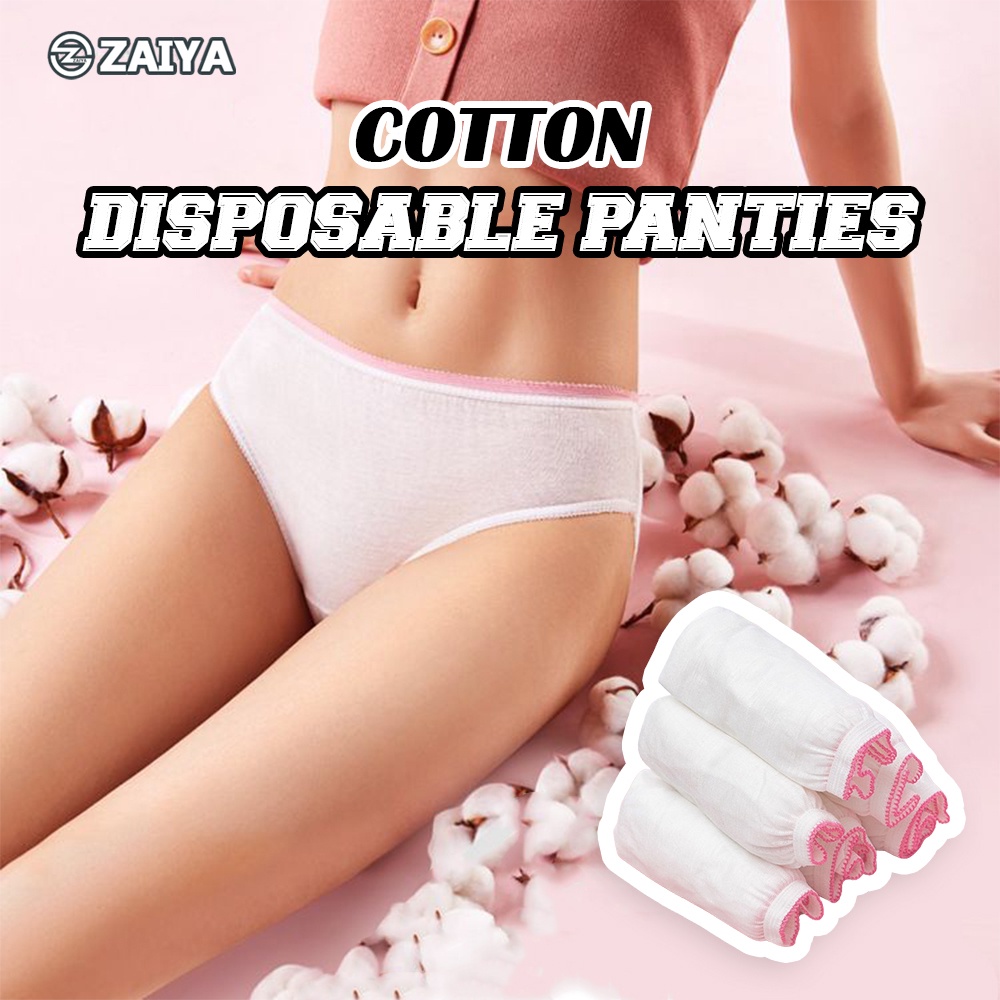 Soft Smooth Cotton Woman Disposable Panties Maternity Travel