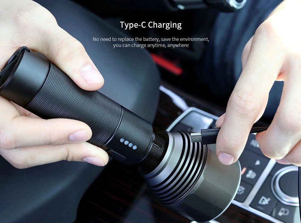 Nextool Mi Youpin Torchlight Flashlight IPX7 Type C 2000lm 380m XPH50.2 ...