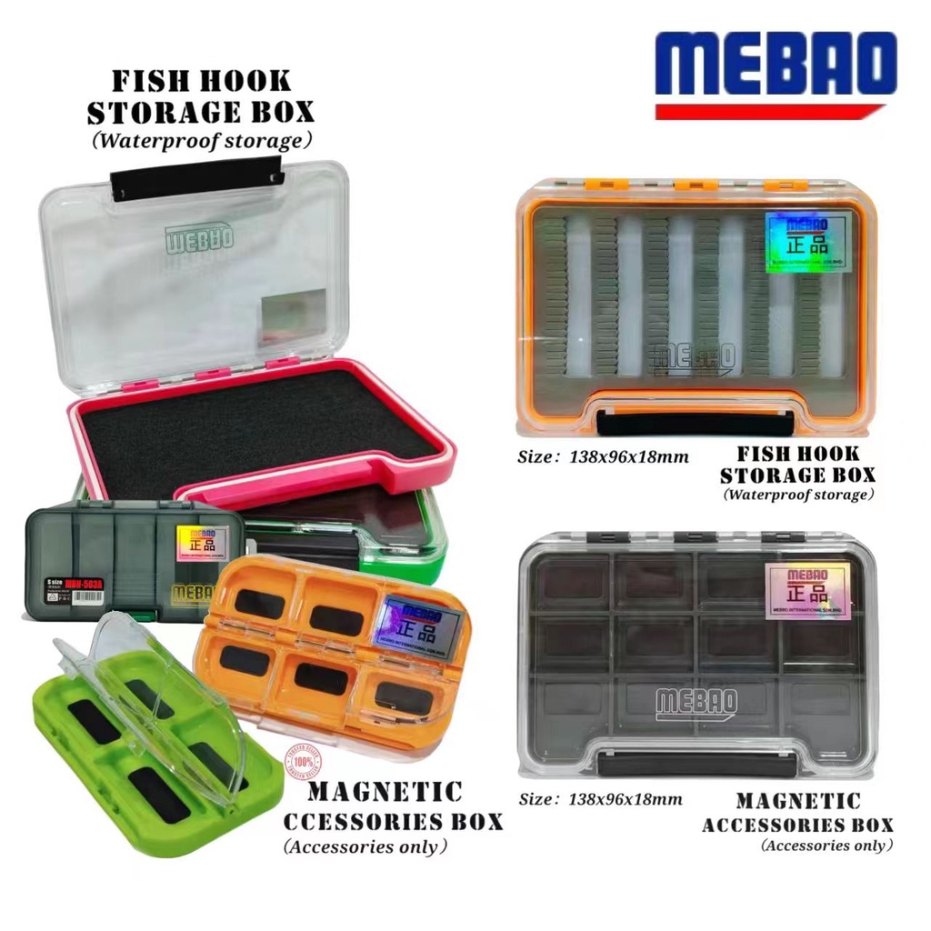 MEBAO MAGNETIC ACCESSORIES BOX / FISH HOOK STORAGE BOX/ SINGLE LURE BAIT BOX
