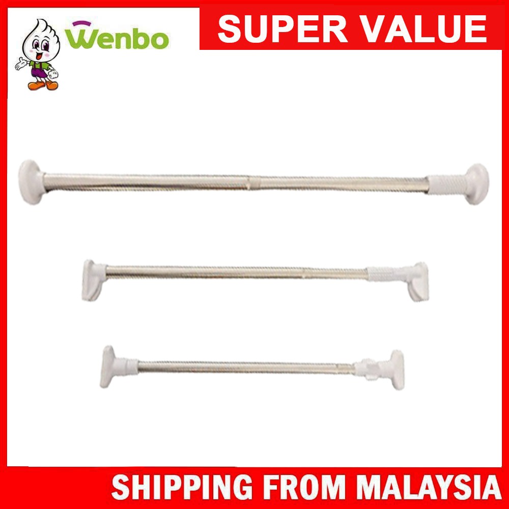 Wenbo Dormitory Telescopic Rod Wardrobe Clothes Hanging Rod Punch-Free