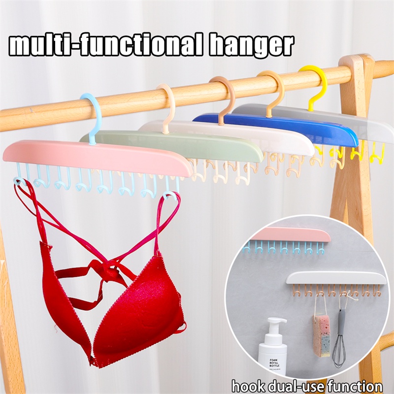 Multifunctional 8 Hooks Wood Suspender Hanger / Underwear Vest Tie