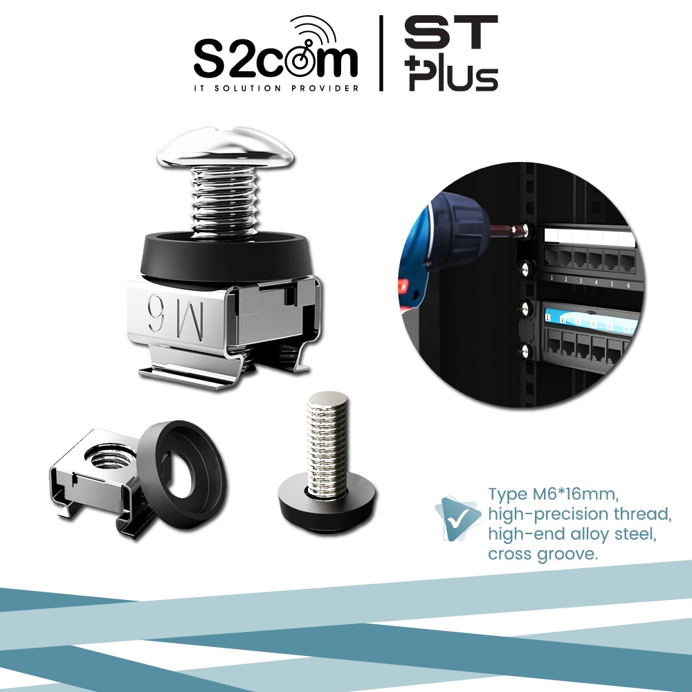 M6 Mounting Screws & Cage Nuts For Server Rack Shopee Malaysia