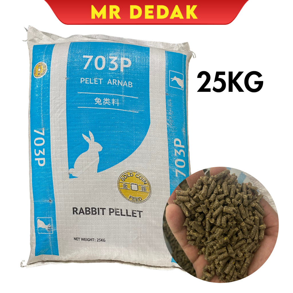 [25KG] [703P] MAKANAN ARNAB PREMIUM JENAMA GOLD COIN | RABBIT FOOD ...