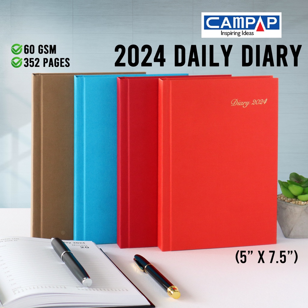 vc-art-2024-5x7-a5-size-daily-desk-diary-planner-hardcover-simple