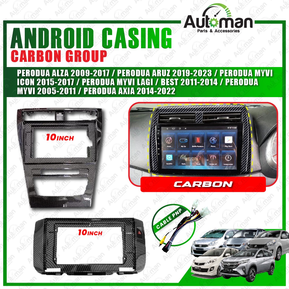 Dashboard Audio Android Player Carbon Fiber Perodua Alza Aruz Axia AV ...