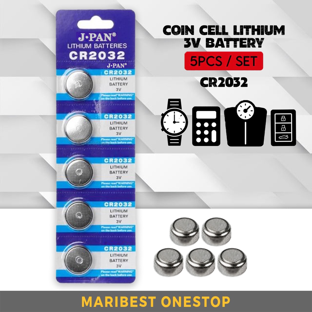 J-PAN CR2032 Battery Button Cell Battery Car Key Watch Battery CR2032 ...