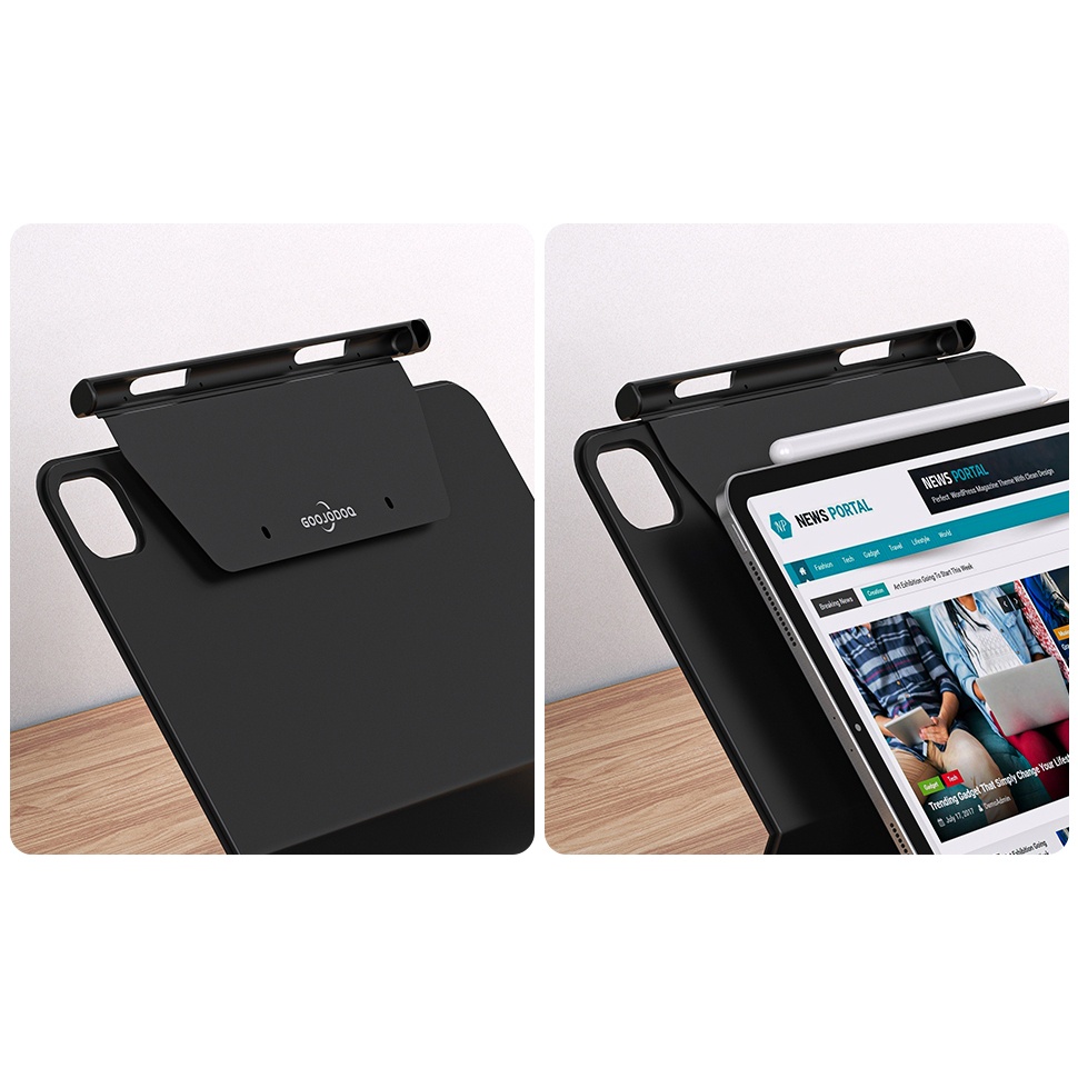 GOOJODOQ Magnetic Smart Magic Keyboard Case For Apple | Shopee Malaysia