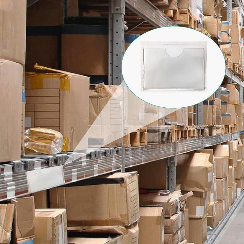 Supermarket Warehouse Shelf Label Card / Turnover Box Clear Pocket ...