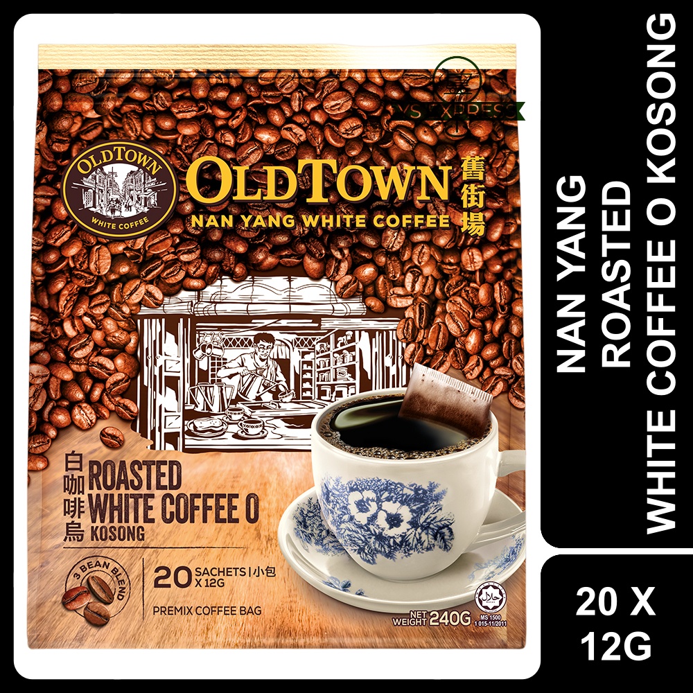 OLD TOWN Nan Yang Roasted White Coffee O Kosong 20 X 12G Nan Yang