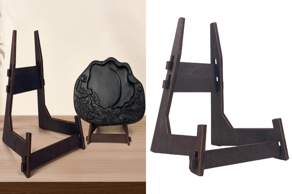 nampodh Vintage Wooden Display Rack L-shaped Structure Display Stand ...
