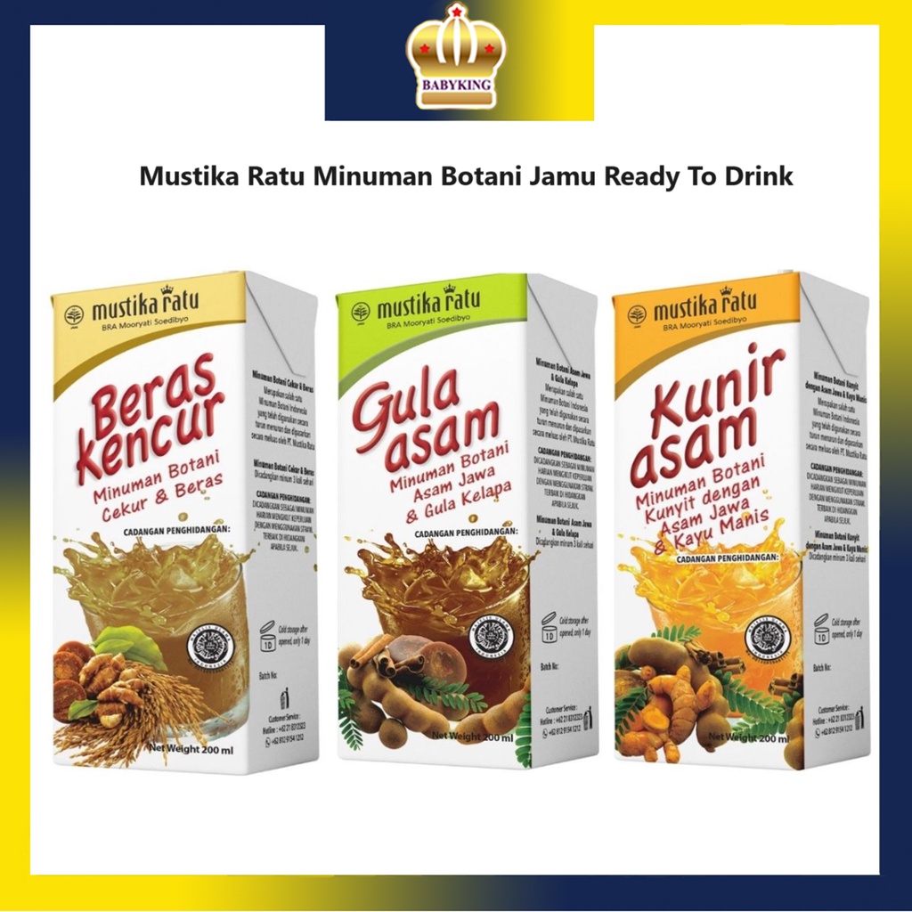 Original Mustika Ratu Gula Asam Kunir Asam Beras Kencur 200ml