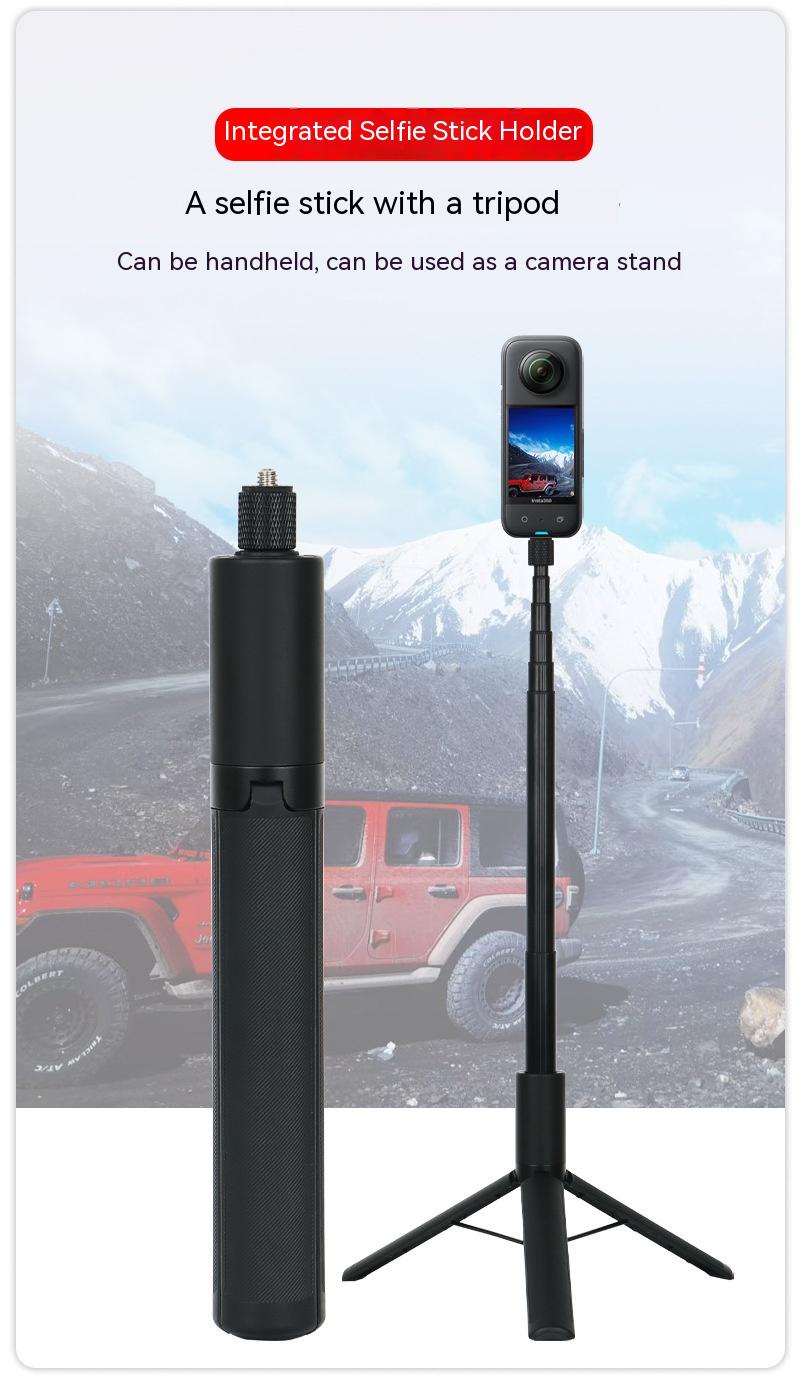 Insta360 2-in-1 Invisible Selfie Stick + Tripod – For X4, Ace Pro, Go3, X3, One RS, Universal Mount