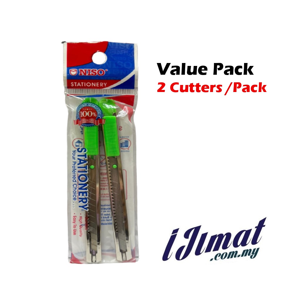Niso Value Pack Small Cutter Knife / Pen Knife / Blade Cutter (2pcs
