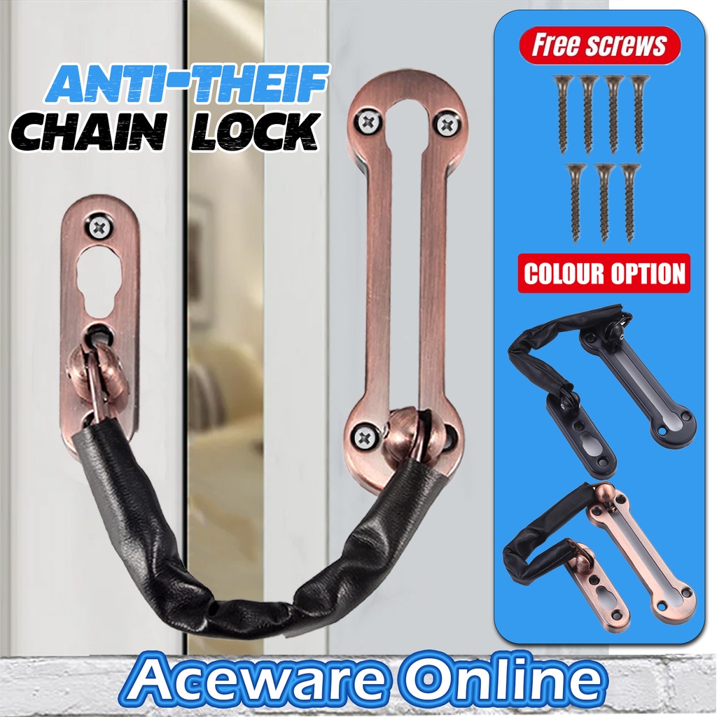 Stainless Steel Door Lock Latch Selak Pintu Anti Theft Security Door