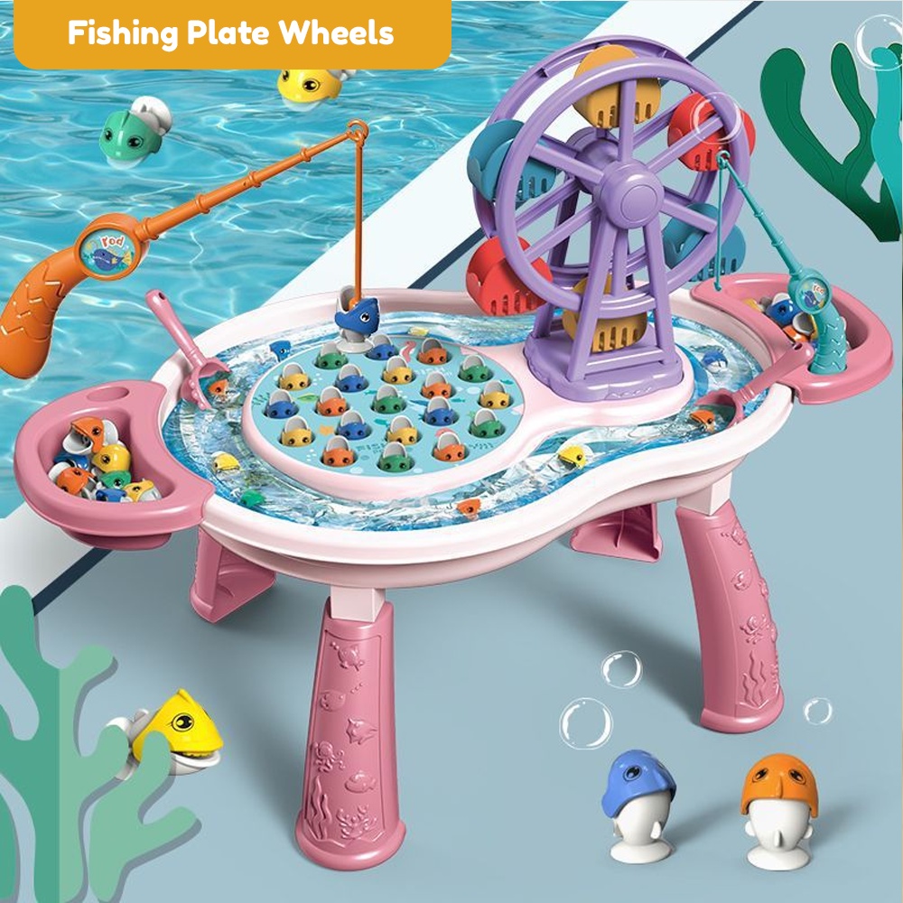 Realeos Ferris Wheels Fish Water Fishing Toy Kids Toys Table Net Magnet ...