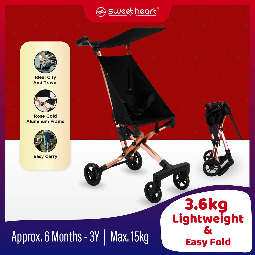 Sweet heart paris aluminium 2 sale in 1 stroller