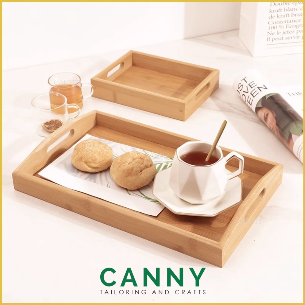(1pcs) Wooden Serving Tray Food / Dulang Kayu Wood / Wooden Tray With