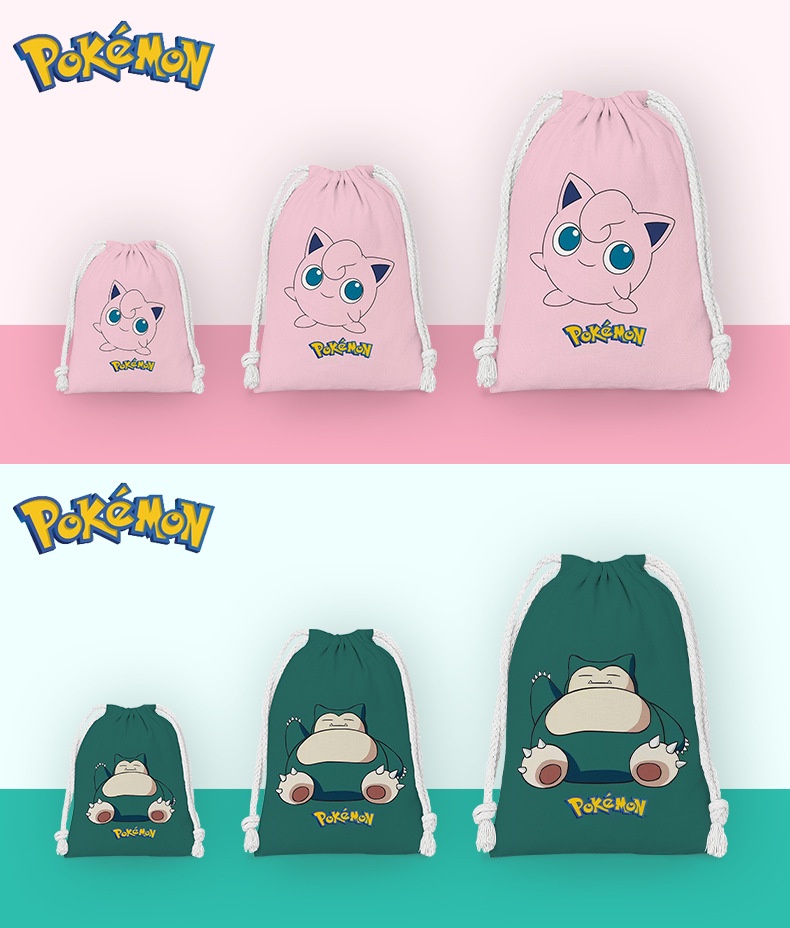 POKEMON Backpack Drawstring Bag Pikachu Series Cartoon Anime Action ...