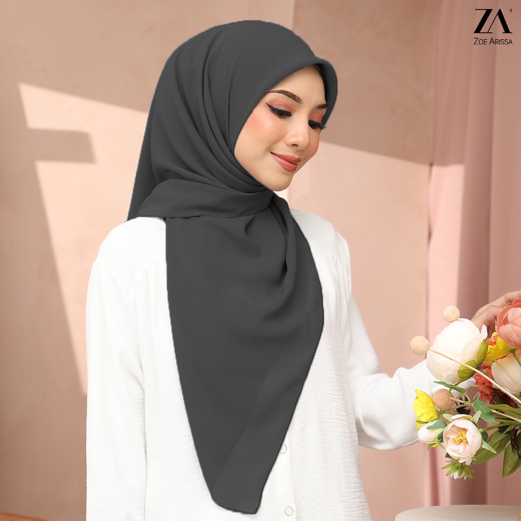 ZOE ARISSA TUDUNG BAWAL CHIFFON RAYA HAJI 2024 VOILE BIDANG 45 Bawal ...