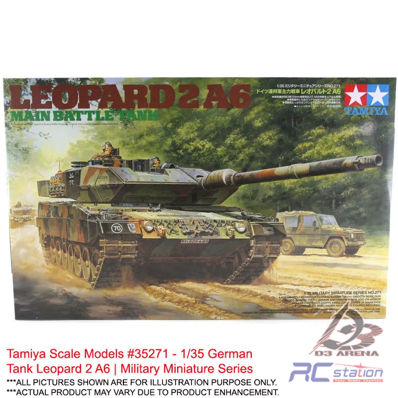 Tamiya Scale Models #35271 - 1/35 German Tank Leopard 2 A6 | Military ...