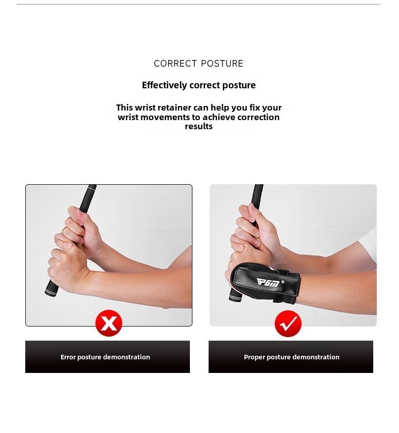 PGM Wrist Fixator Wrist Posture Aid Beginner Golf Brace Wrist Protector ...