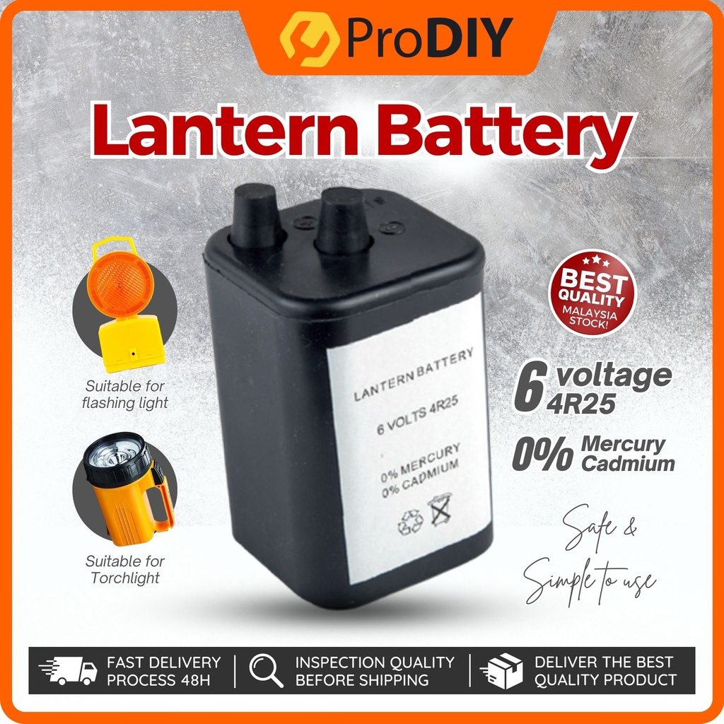 6V Lantern Battery for Construction Site Lamp LED Blinking Spring Terminal 4R25 Lantern Bateri