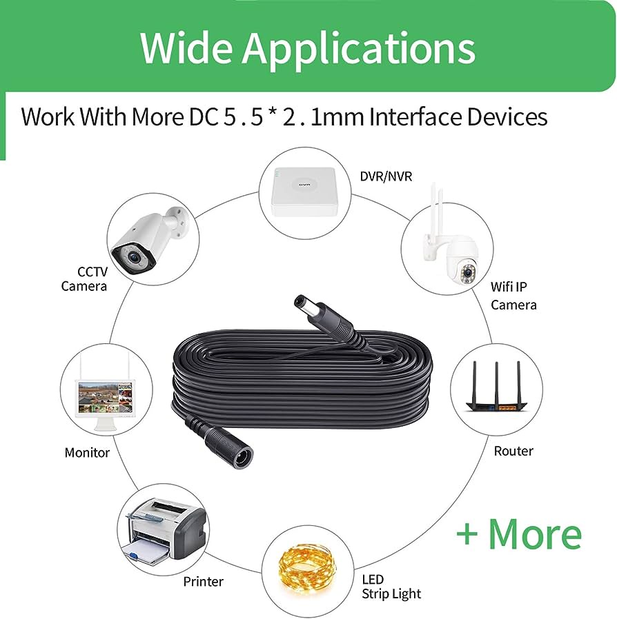 CCTV 12V 9V Male to Female Extension Cable TpLink Tapo Imilab Xiaomi