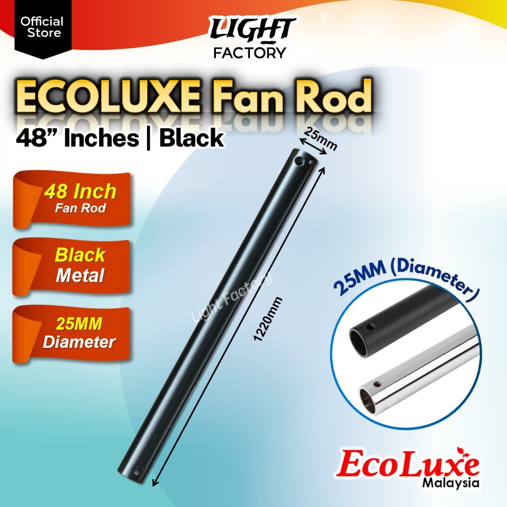 Original ECOLUXE Fan Rod Ceiling Fan Pipe Down Rod Ceiling Fan for ...