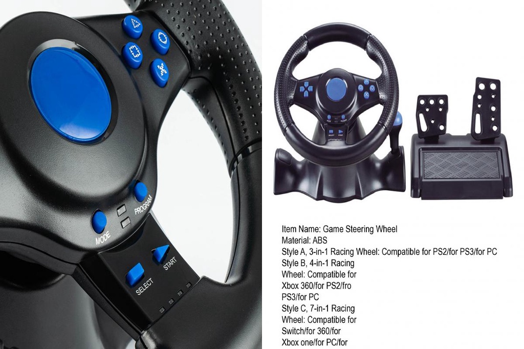 Caronvg Controller Wheel with Manual Brake And Shift Functions 180 ...