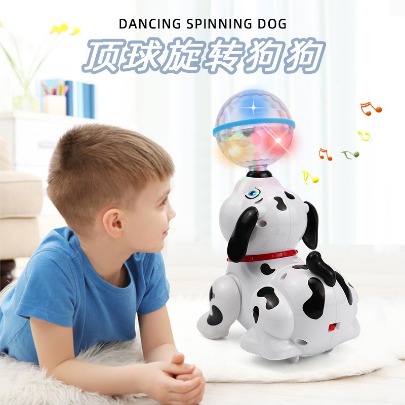 Electric Dancing Dog Walking and Rotating Moving Stunt Toys Funny with ...