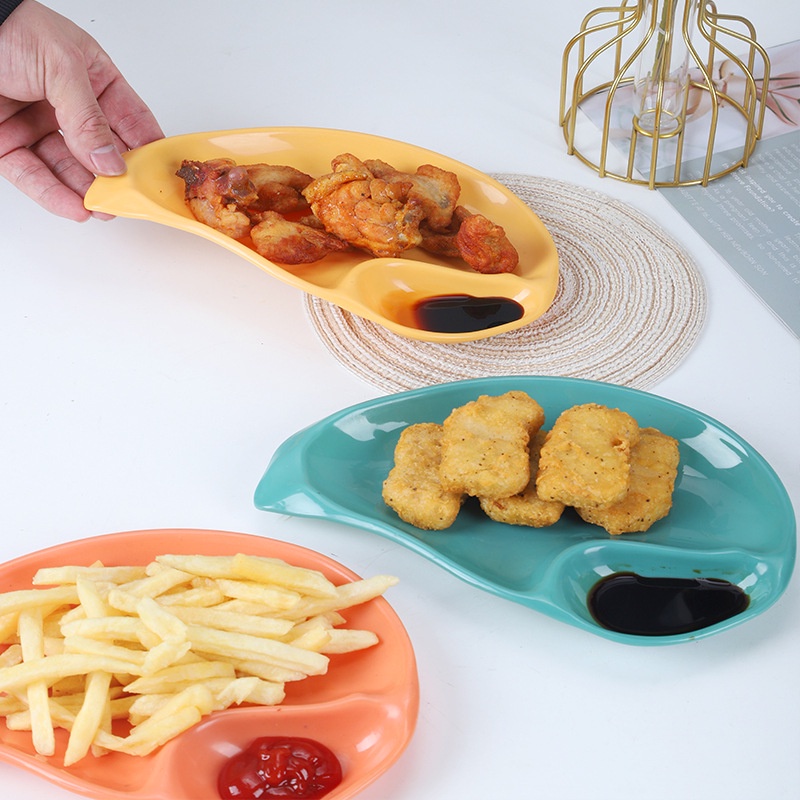 Creative Conch Square Shaped Dumpling Plates with Vinegar Sauce Ketchup ...