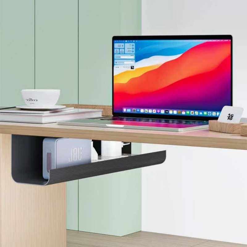 【NordicHome】 Under Desk Cable Management Tray Socket Extension Holder ...
