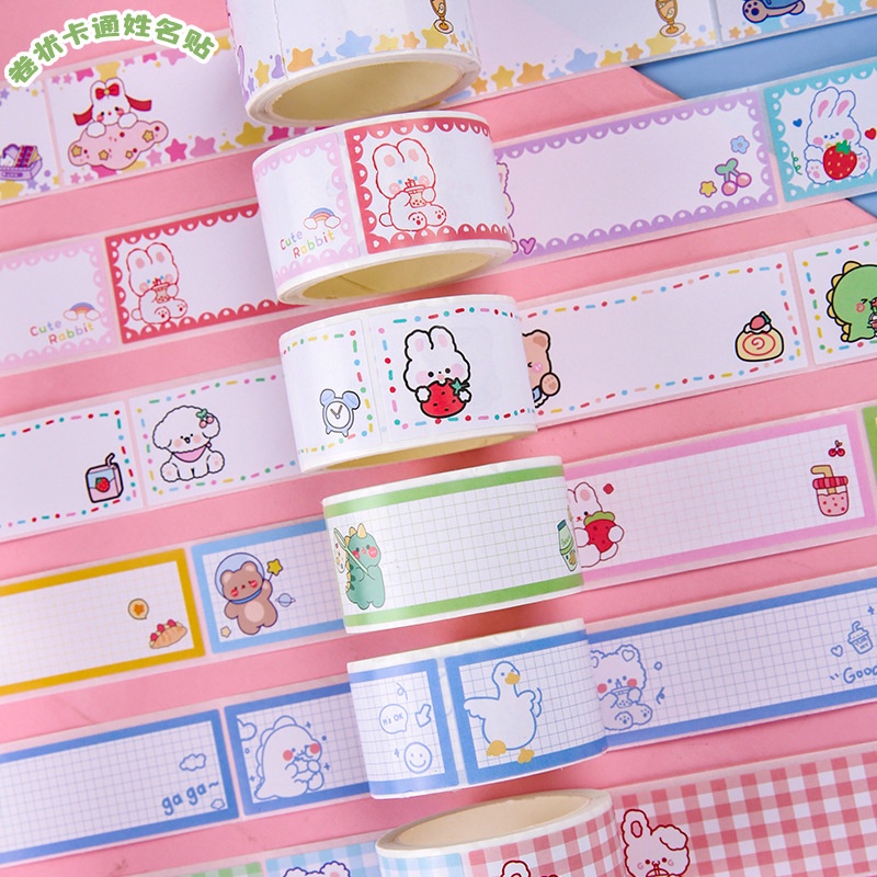 60Pcs/Roll Multifunctional Classification Cartoon Label Sticker ...