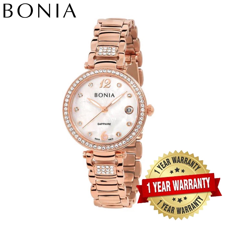 Bonia watch rose gold deals