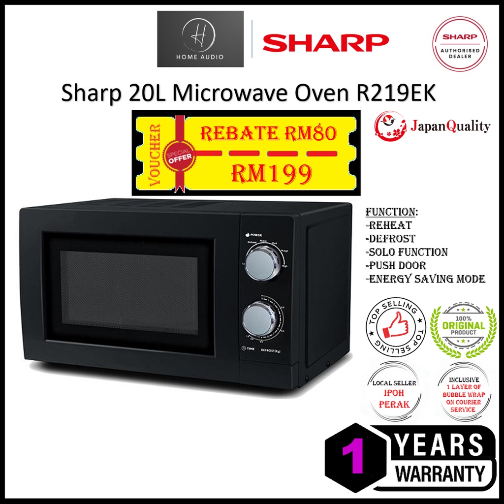 Sharp Microwave Oven 20L Gelombang Mikro Oven R219EK / R2021GK