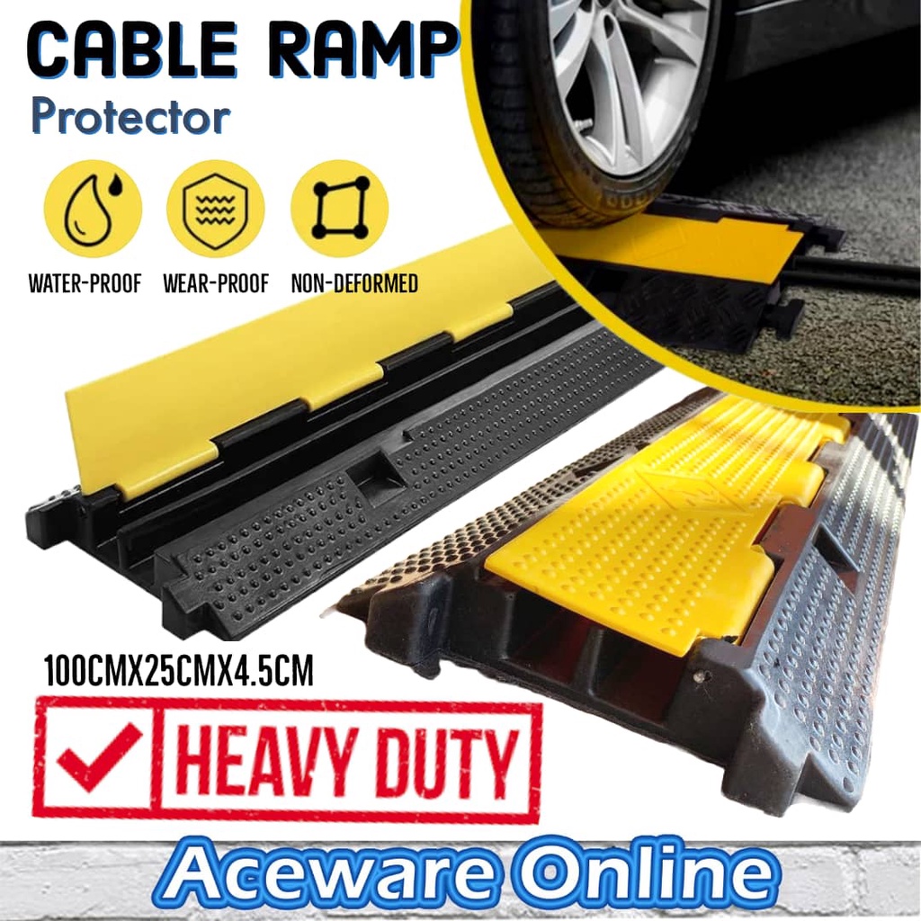 Cable Ramp Protector 2Line Cable Protector Indoor Outdoor | Shopee Malaysia