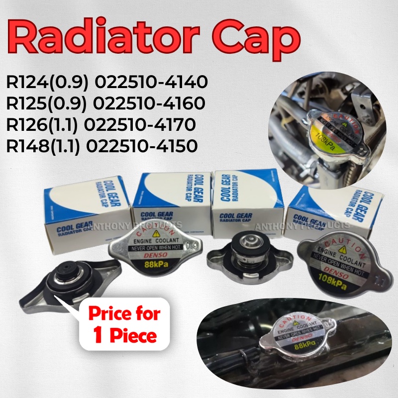 Radiator Cap Penutup Tangki Air 0.9 1.1 R124 R125 R126 R148 (022510 ...