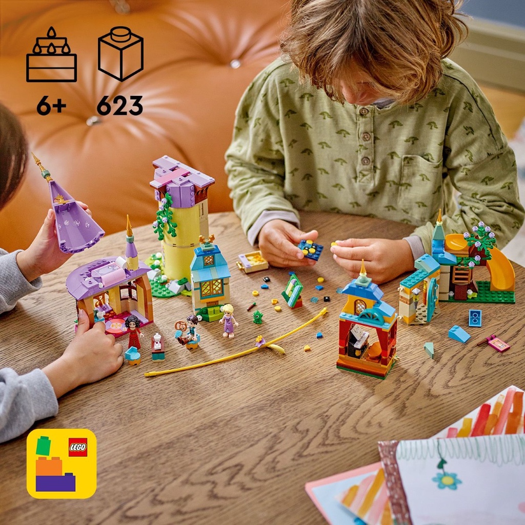 LEGO 43241 Disney Rapunzel Tower & The Snuggly Duckling Building Toy ...