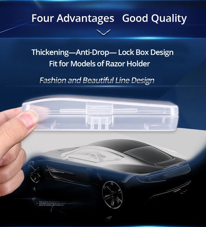 Portable Travel Razor Box Storage Box and Holder Shaver Handle Case For ...