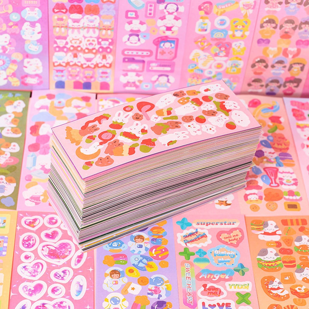 Realeos 1pcs Kids Cute Girl Water Resistant PET Stickers Blink Sticker ...